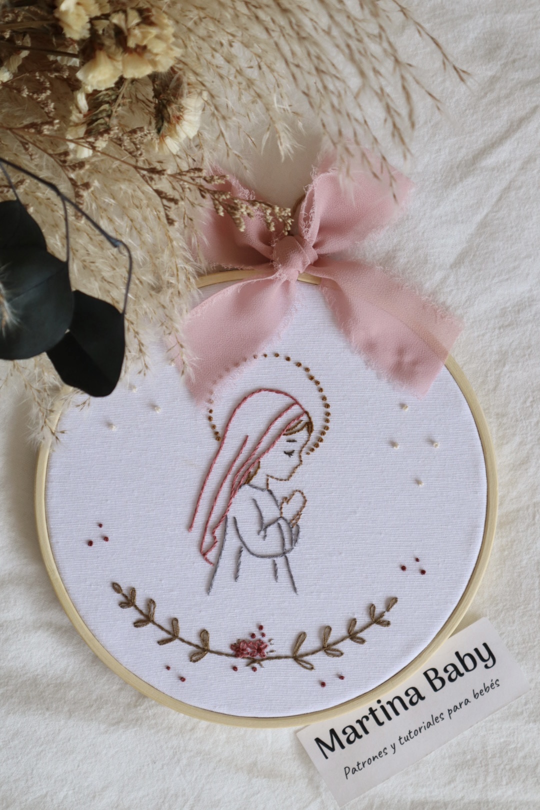 Patrón Virgencita bordada